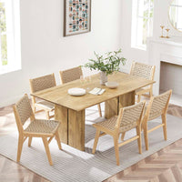 Amistad 70" Wood Dining Table Oak