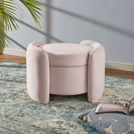 Nebula Upholstered Performance Velvet Ottoman