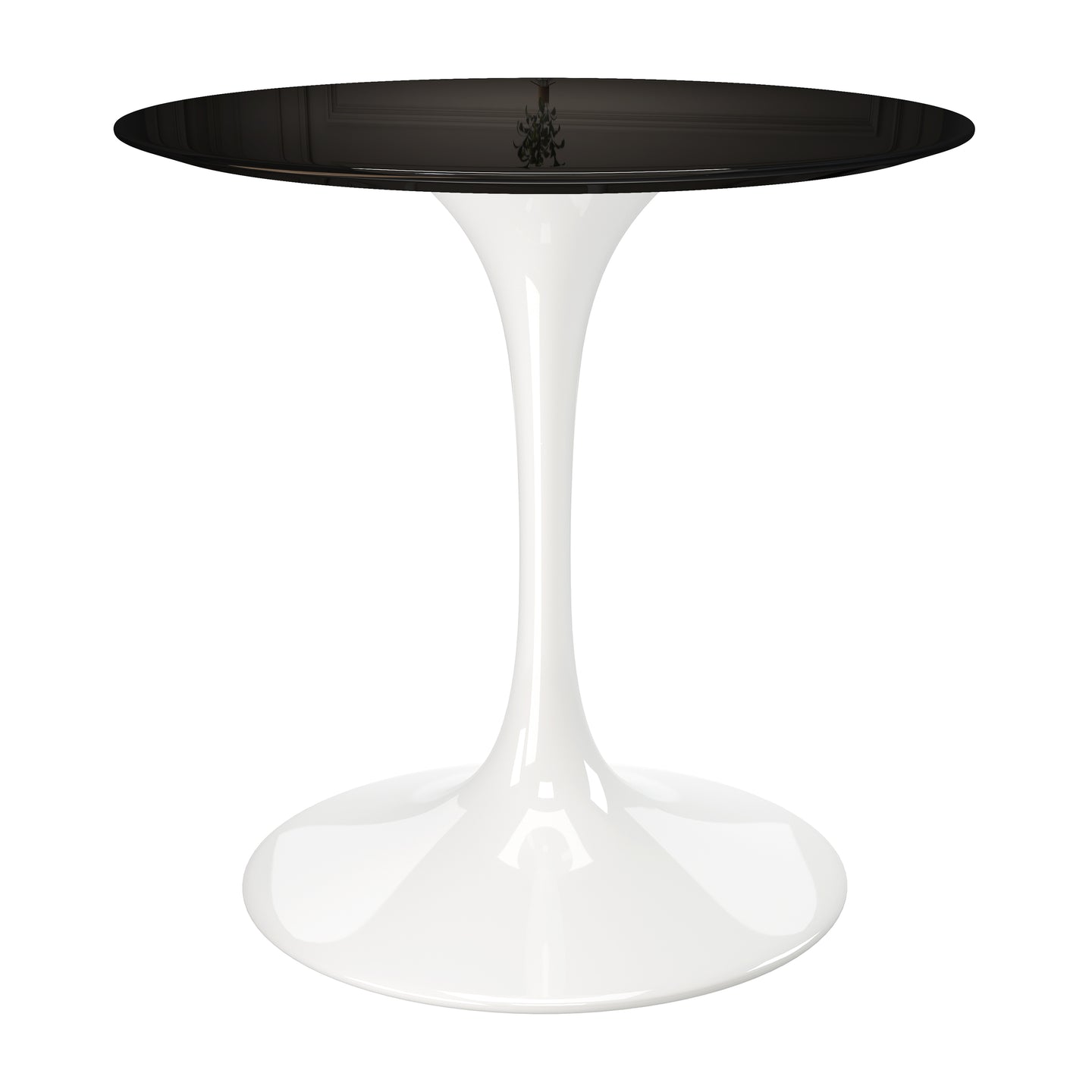Modholic Tulip Fiberglass Dining Table, Round White Base