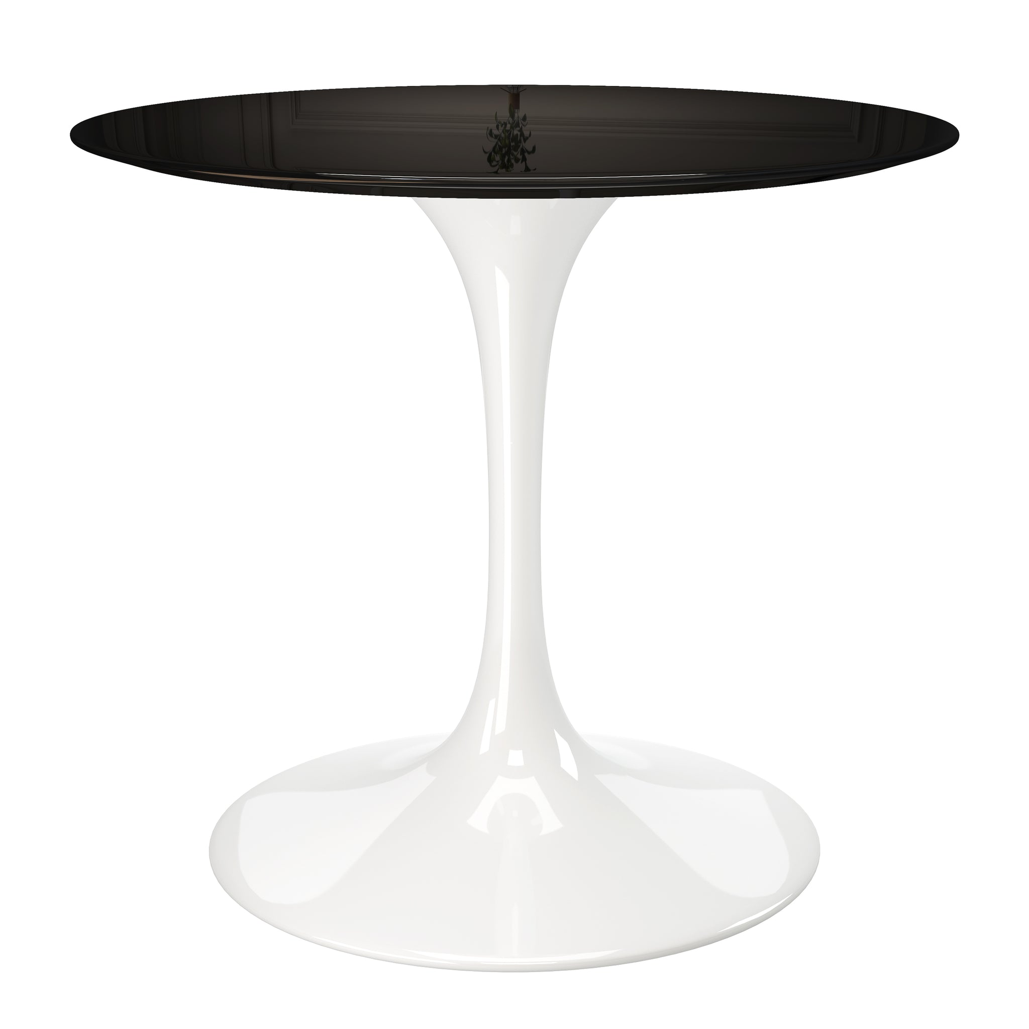 Modholic Tulip Fiberglass Dining Table, Round White Base