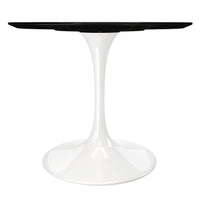 Modholic Tulip Fiberglass Dining Table, Round White Base