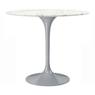Modholic Tulip Marble Dining Table - 32" Round, Gray Base