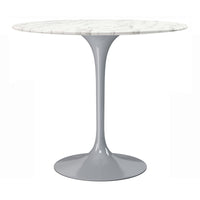 Modholic Tulip Marble Dining Table - 32" Round, Gray Base