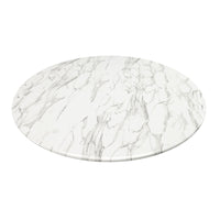Modholic Tulip Marble Dining Table - 32" Round, Gray Base
