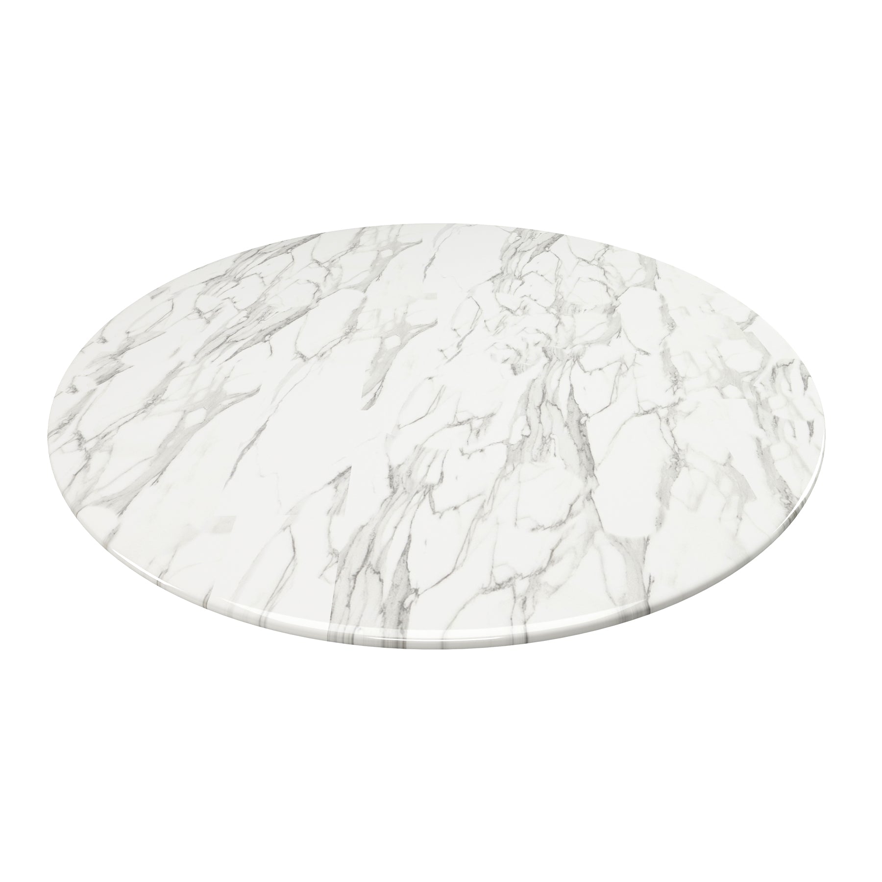 Modholic Tulip Marble Dining Table - 32" Round, Gray Base