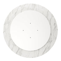 Modholic Tulip Marble Dining Table - 32" Round, Gray Base