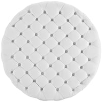 Amour Upholstered Vinyl Ottoman