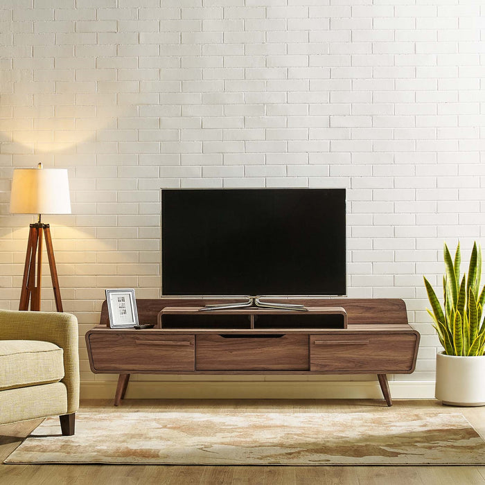 Omnistand Entertainment Center in Walnut Gray