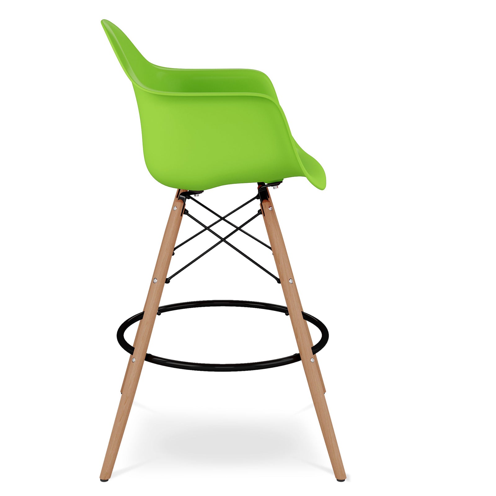 Pyramid Plastic Counter Stool with Arms