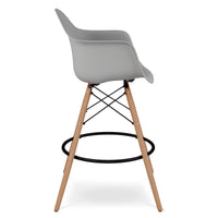 Pyramid Plastic Counter Stool with Arms