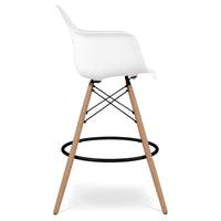 Pyramid Plastic Counter Stool with Arms