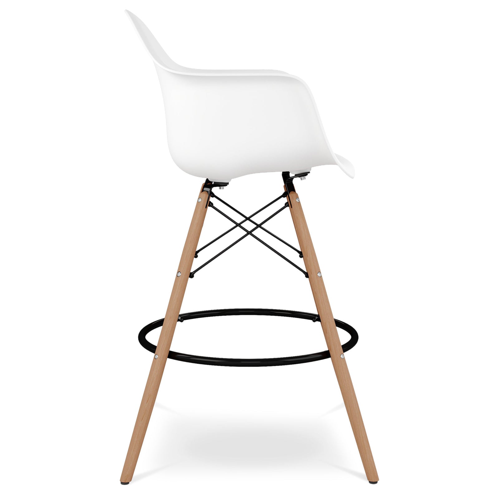 Pyramid Plastic Counter Stool with Arms