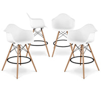 Set of 4 Eiffel 28" Counter Height Stool White