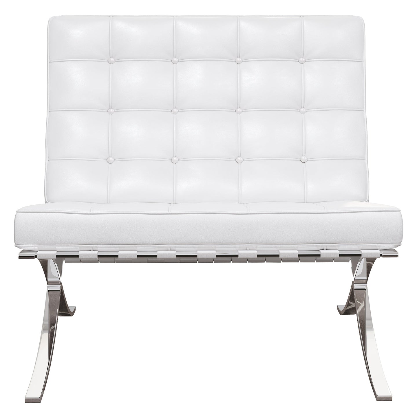 Barcelona Chair, White Top Grain Leather