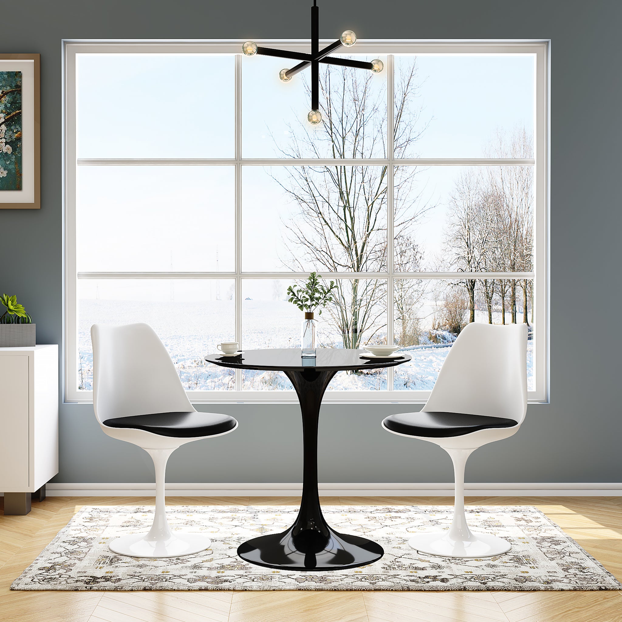 Modholic Tulip Fiberglass Dining Table, Round