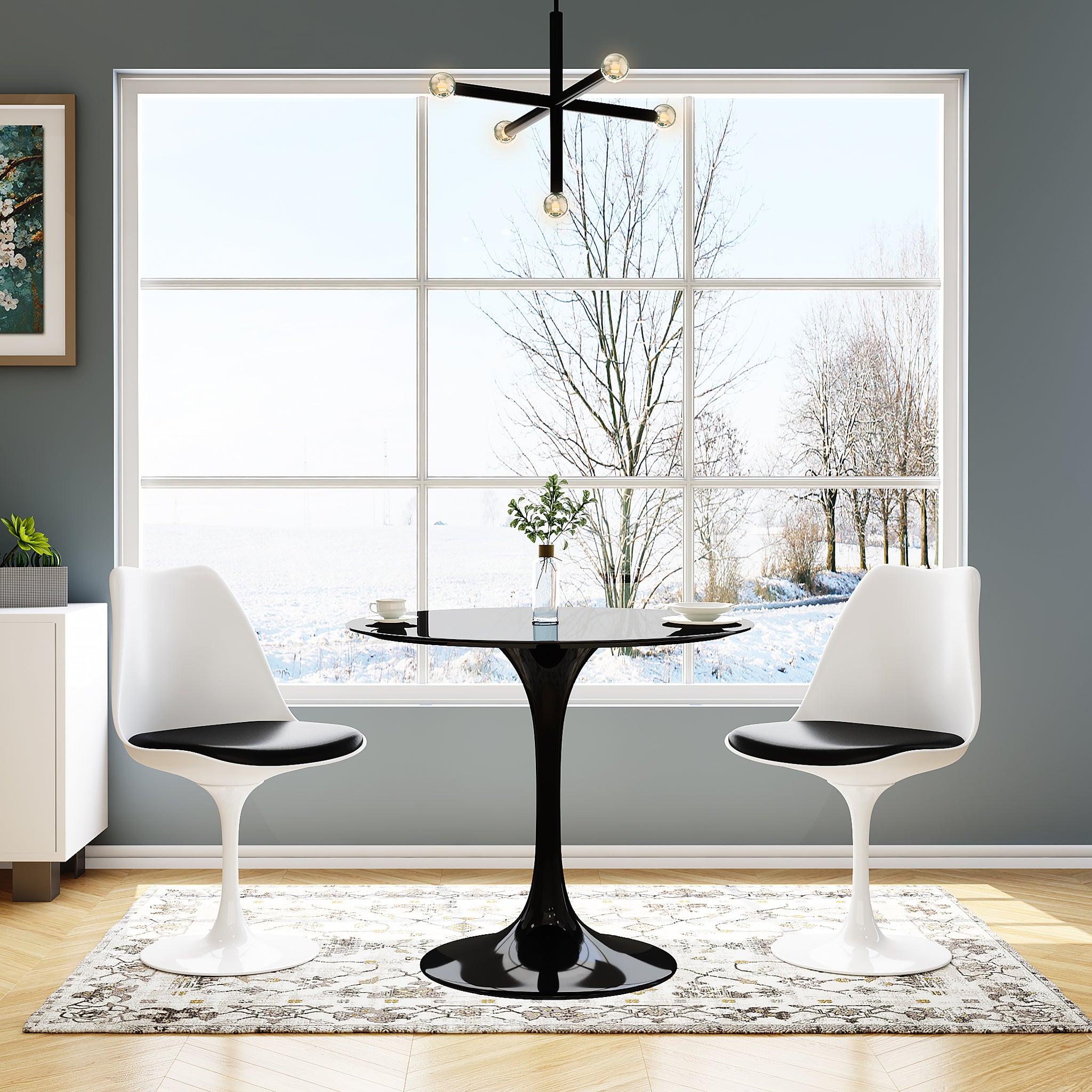 Modholic Tulip Fiberglass Dining Table, Round
