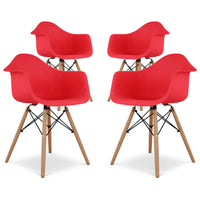 Eiffel Armchair With Wood Legs