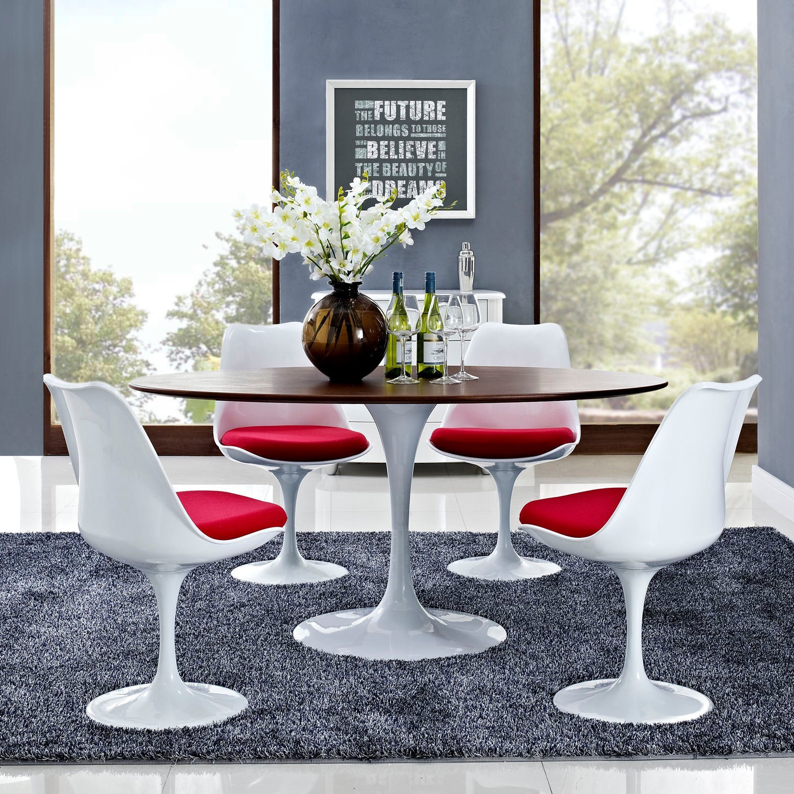 Walnut Dining Table On Sale Oval Top – Stealmod Furniture