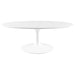 Tulip 42" Oval-Shaped Wood Top Coffee Table