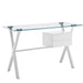 Stasis Glass Top Office Desk