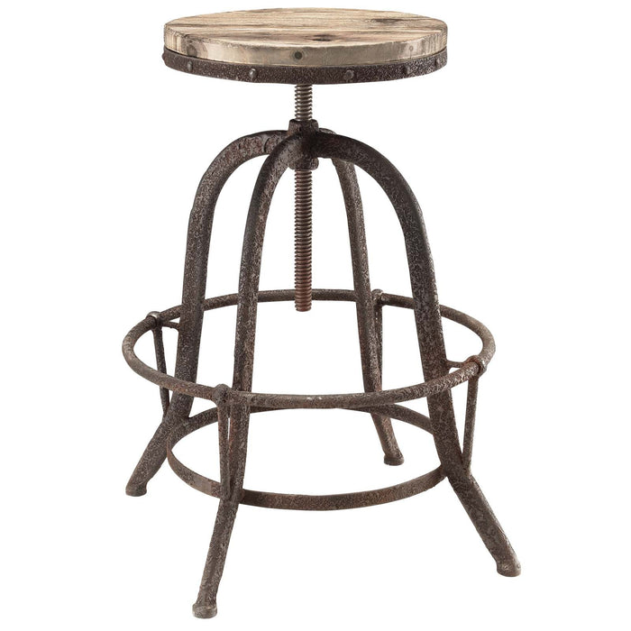 Collect Wood Top Bar Stool