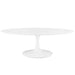 Tulip 48" Oval-Shaped Wood Top Coffee Table