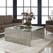 Grid Stainless Steel Coffee Table, Silver
