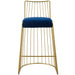 Rivulet Gold Stainless Steel Velvet Bar Stool