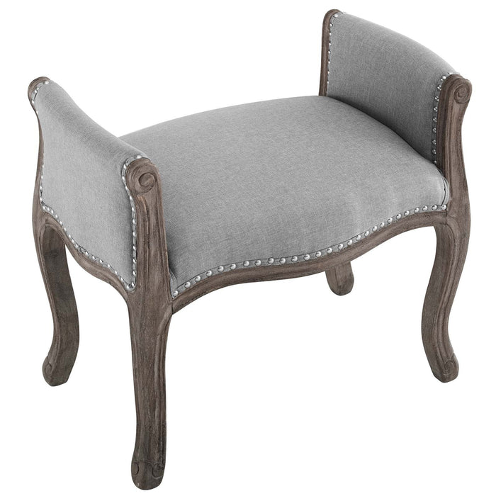 Avail Vintage French Upholstered Fabric Bench