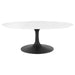Tulip 42" Oval-Shaped Wood Top Coffee Table