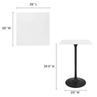 Tulip 28" Square Bar Table