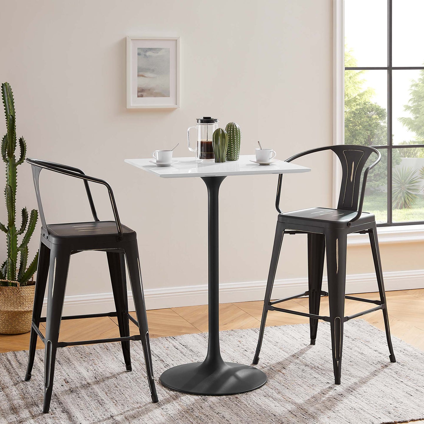 Tulip 28" Square Bar Table