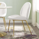 Scoop Dining Chair with Steel Legs