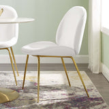 Scoop Dining Chair with Steel Legs