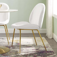 Scoop Dining Chair with Steel Legs