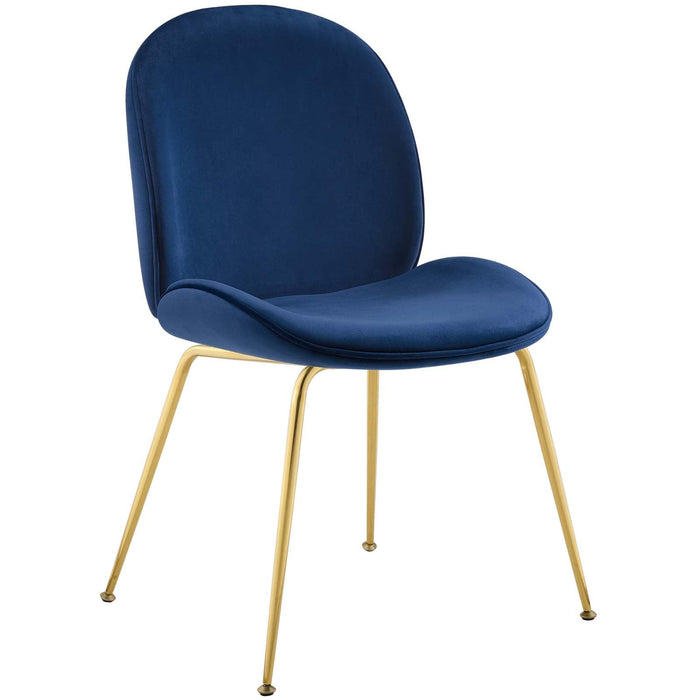 Scoop Dining Chair with Steel Legs