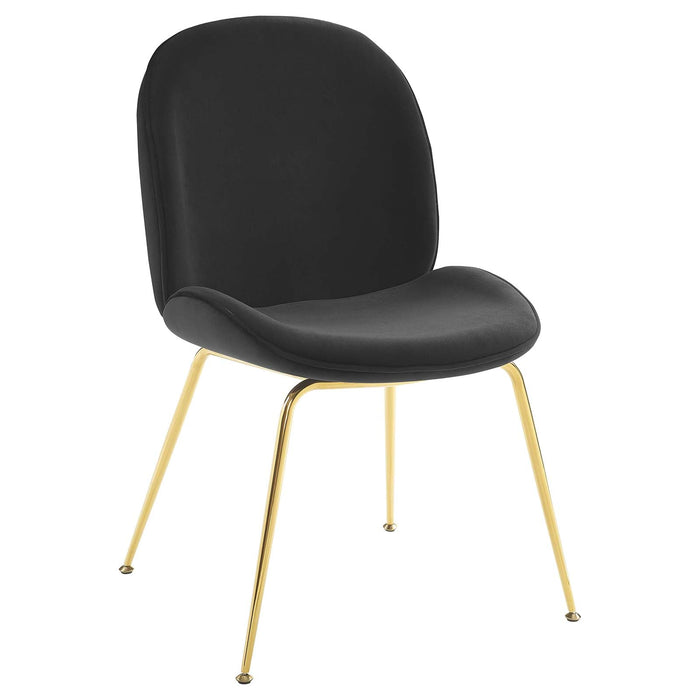 Scoop Dining Chair with Steel Legs