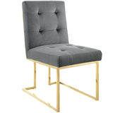 Privy Gold Stainless Steel Velvet Dining Chair