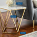 Vertex Gold Metal Stainless Steel End Table