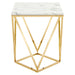 Vertex Gold Metal Stainless Steel End Table