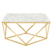 Vertex Gold Metal Stainless Steel Coffee Table