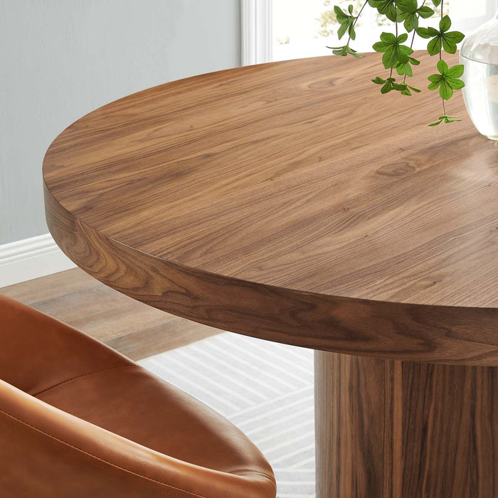 Gratify 60" Round Dining Table, Walnut