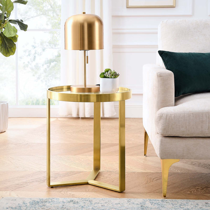 Relay Side Table Gold