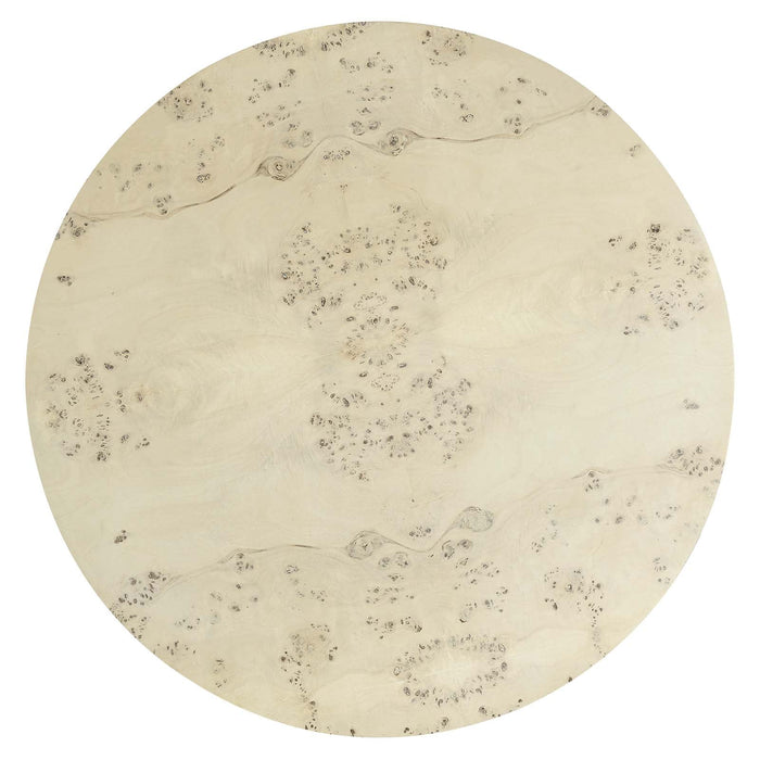 Cosmos 35" Round Burl Wood Coffee Table