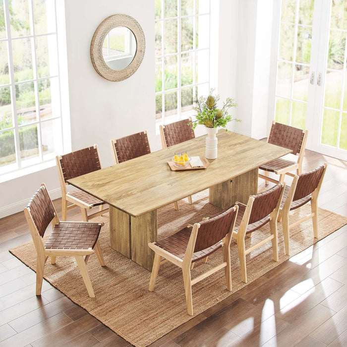 Amistad 86" Wood Dining Table Oak