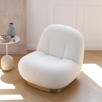 Modholic Breeze Boucle Chair, Gold