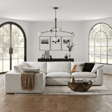 Modholic Duke 189" Deep Seat Sectional Sofa, 5 Seater, White