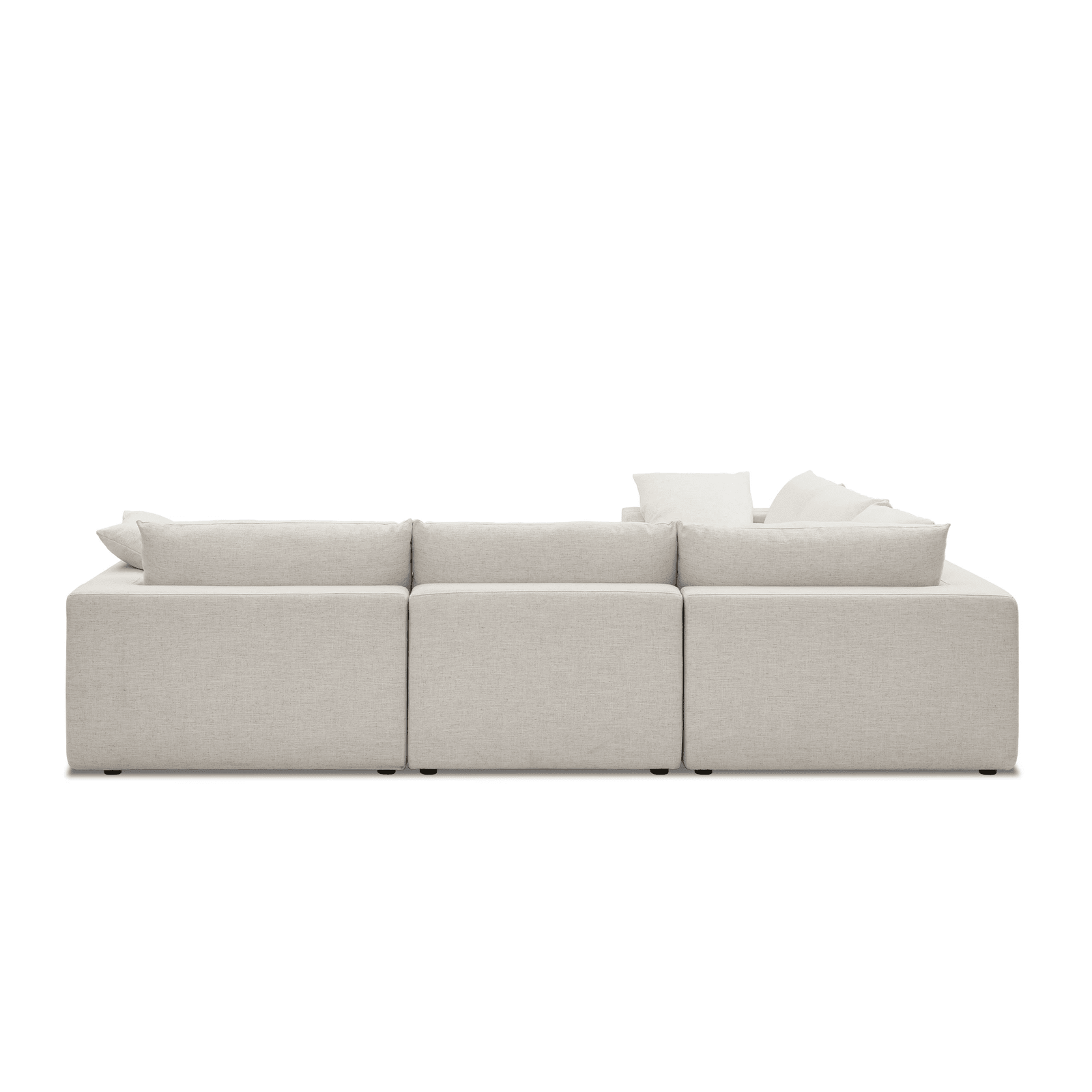 Modholic Duke 189" Deep Seat Sectional Sofa, 5 Seater, White