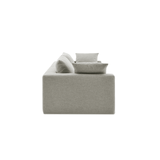 Modholic Duke 84" Deep Seat Sectional Sofa, 2 Seater, Gray