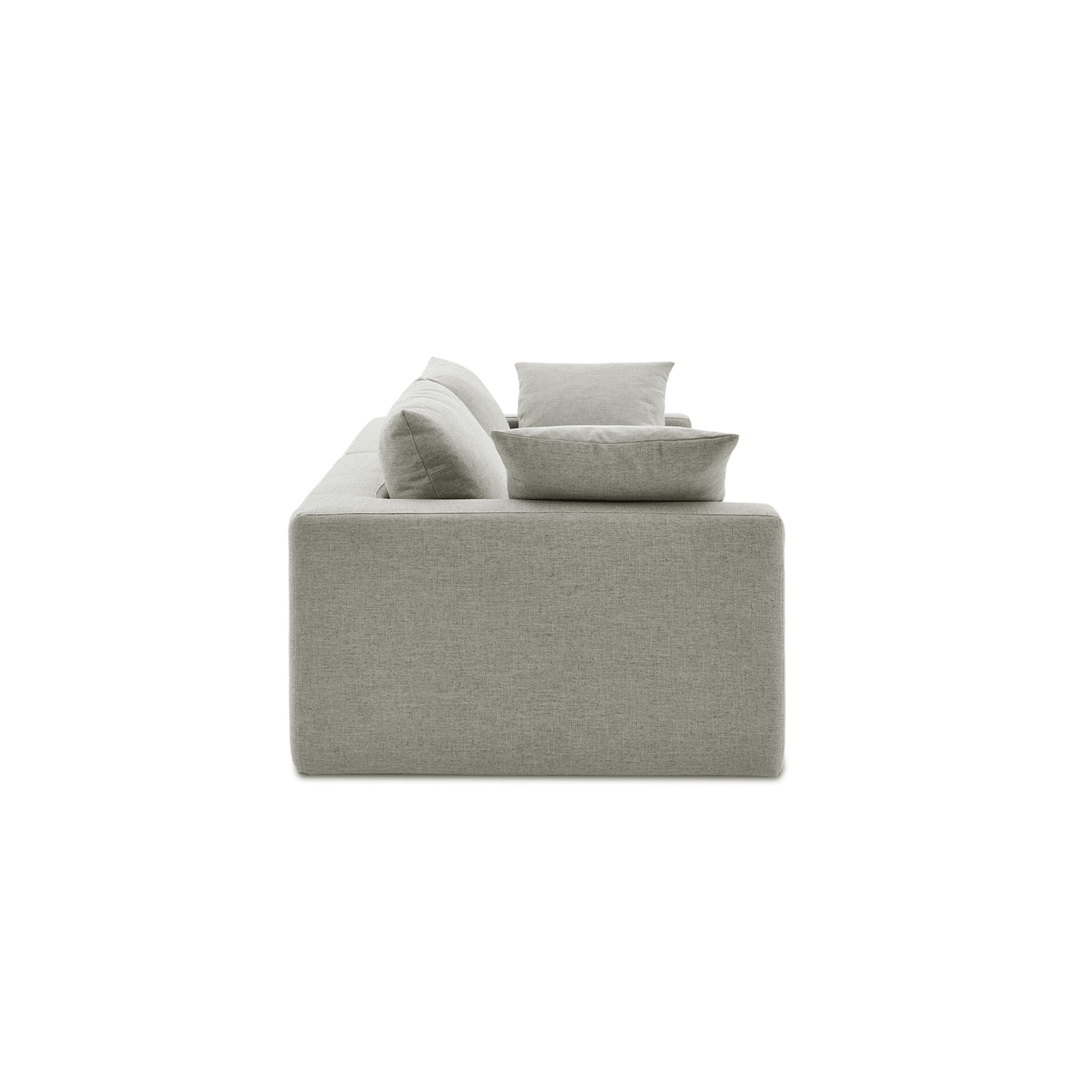 Modholic Duke 84" Deep Seat Sectional Sofa, 2 Seater, Gray